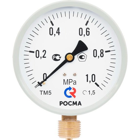 Манометр ТМ-510Р.00 100/16 (M20х1,5, 0-16 бар, 1,5) M2 радиальный 916118