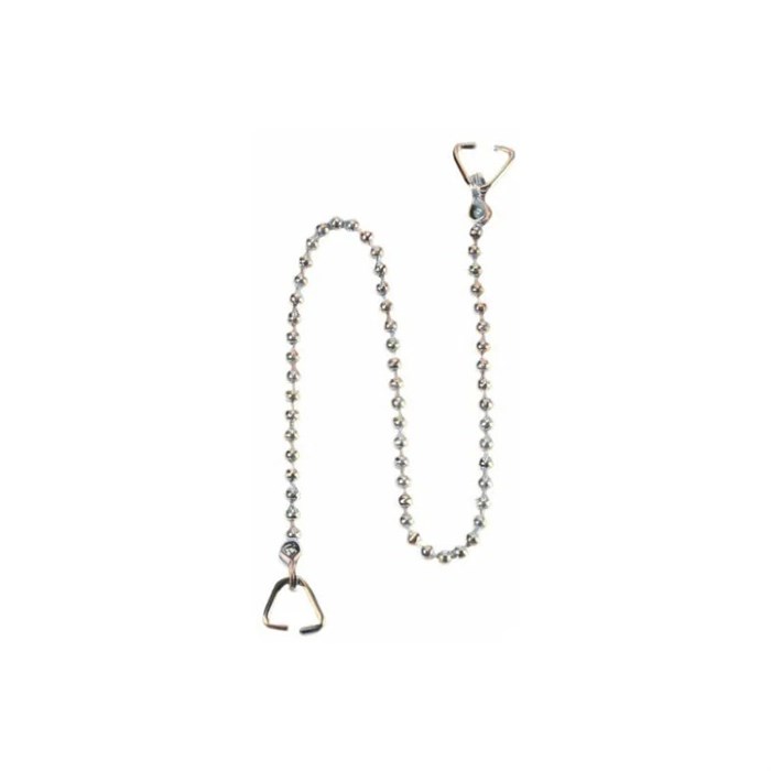 Цепочка (L450мм) из нержавейки с треугольными держателями 918093