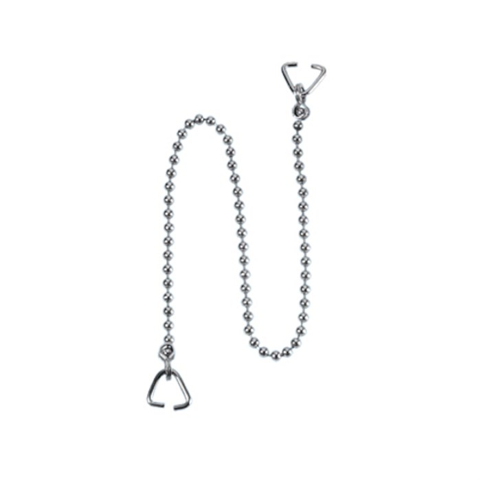 Цепочка (L450мм) латунная с треугольными держателями; цвет-хром 918092