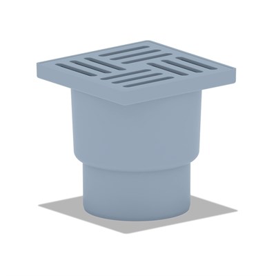 110 трап с вертик. спуском, н/рег решетка 150х150 пласт. АНИ пласт TA1210 519378