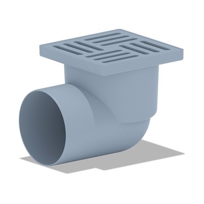 110 трап с горизон. спуском, н/рег решетка 150х150 пласт.  АНИ пласт ТА1110 519377