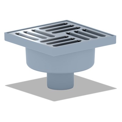 50 трап с вертик. спуском, н/рег решетка 150х150 нерж, СУХОЙ АНИ пласт TQ5212 521908