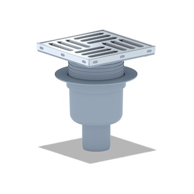 50 трап с вертик. спуском, рег решетка 150х150 нерж, СУХОЙ АНИ пласт TQ5712 521877