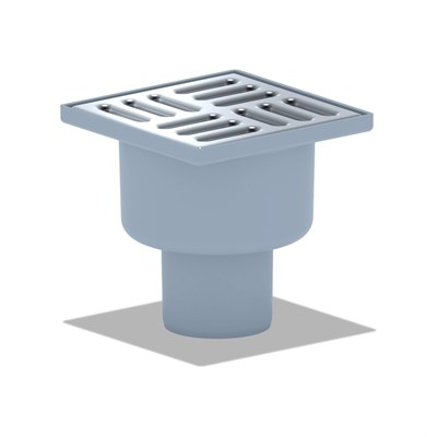 50 трап с вертик. спуском,н/рег решетка 100х100 нерж АНИ пласт TA5202 519380