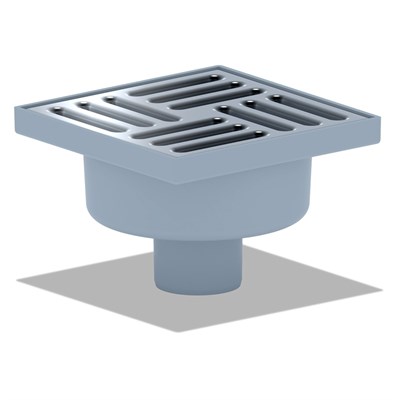 50 трап с вертик. спуском,н/рег решетка 150х150 нерж АНИ пласт TA5212 522407