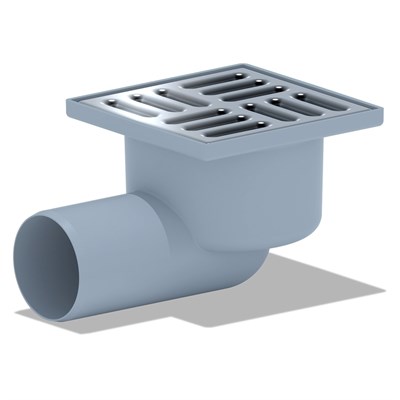 50 трап с гориз. спуском, н/рег решетка 100х100 нерж АНИ пласт TA5102 519379