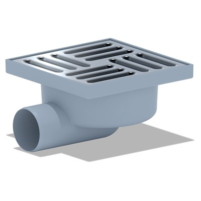 50 трап с гориз. спуском, н/рег решетка 150х150 нерж АНИ пласт TA5112 522405