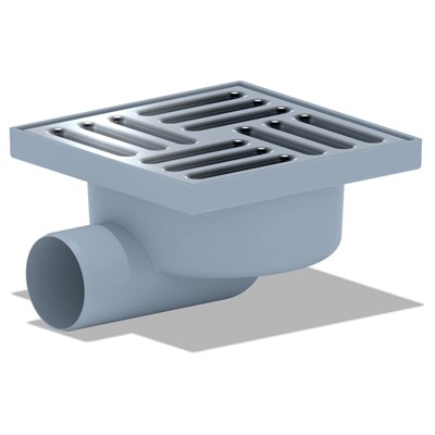 50 трап с гориз. спуском, н/рег решетка 150х150 нерж, СУХОЙ АНИ пласт TQ5112 521907