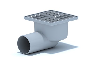 50 трап с гориз. спуском, с реш 100х100 нерж, СУХОЙ АНИ пласт TQ5102 522410