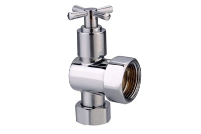 Вентиль запорный угловой для П/С 1"х3/4" вн/вн крест 522194