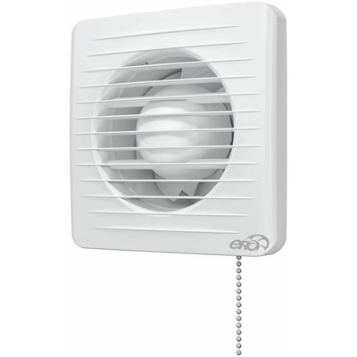 Вентилятор вытяжной D100 ERA 4C-02 с обратным клапаном, с москитной сеткой и тяг выключателем ERA 522212