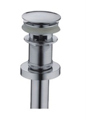 Выпуск для сифона click-clack цельномет. пробка 62мм с переливом F65-2 (хром) 518436