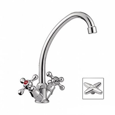 Смеситель для кухни 1/2 кер L4020 Ledeme КРЕСТ, силумин 501844