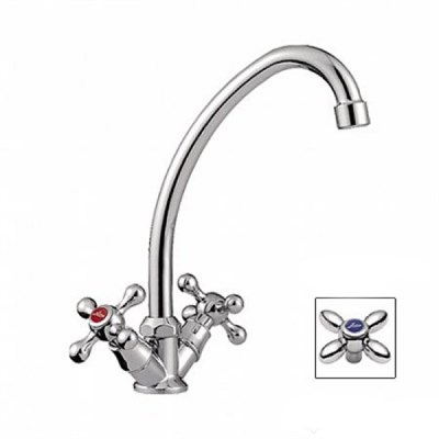 Смеситель для кухни 1/2 кер L4027 Ledeme КРЕСТ, силумин 501816