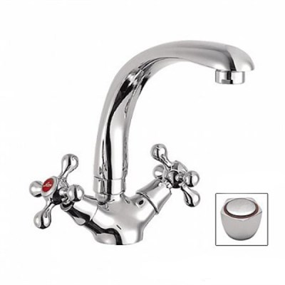 Смеситель для кухни 1/2 кер L4409 Ledeme ПЕНТА лит нос, силумин 504220