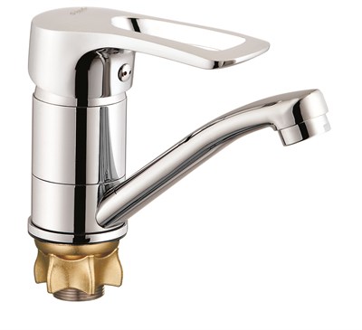 Смеситель для кухни 40к Glauf 4G4-B181 ЛАТ кор. излив, п/гайку 510117