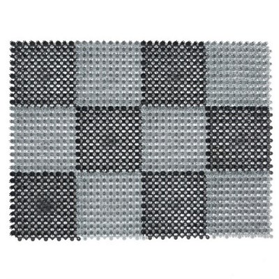 Коврик травка 42*56 см черно-серый, ворс 12-18мм 519795