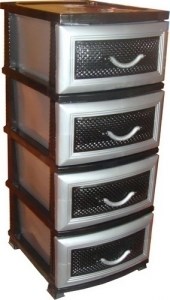 Комод ДЕЛЬФИН 4 ярус черный В95*Ш38*Г47 509789