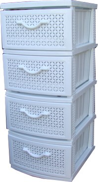 Комод РОМАШКА 4 ярус белый В95*Ш38*Г47 522985