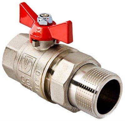 Кран шаровой со сгоном 1/2'' бабочка VALTEC VT.227 508694