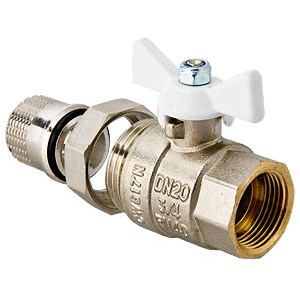 Кран шаровой со сгоном 3/4'' бабочка БЕЛАЯ VALTEC VT.227 511965