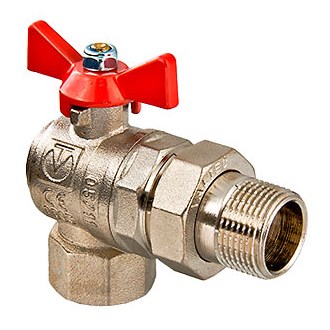 Кран шаровой со сгоном угловой 3/4''  бабочка VALTEC VT.228 509460