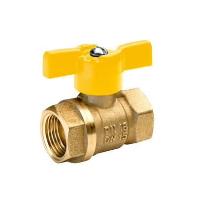 Кран газ шаровой 1/2'' вн/вн бабочка 11Б27п БАЗ Standart PN40 509716