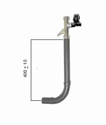 Кран смывной КРС-20 с пласт. трубой (рычаг) 281033