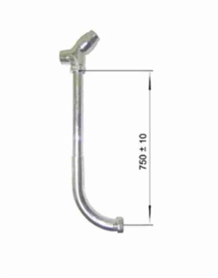 Кран смывной КРС-20-05 с хром. трубой для чаши генуя (кнопка) 513891