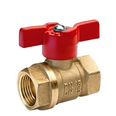 Кран шаровой 1/2'' вн/вн бабочка 11Б27п1 БАЗ Standart PN40 501500