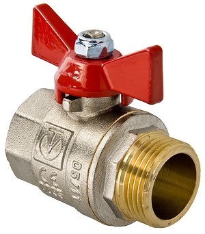 Кран шаровой 1/2'' вн/нар бабочка VALTEC VT.218 508690