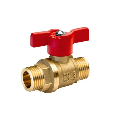 Кран шаровой 1/2'' нар/нар бабочка 11Б27п1 БАЗ Standart PN40 523394