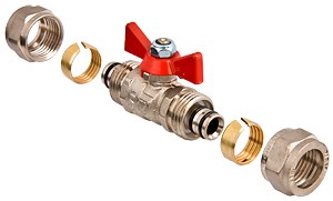 Кран шаровой для м/п трубы 16 х 16 ц/ц VALTEC VT343 511966