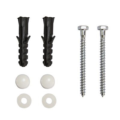 Крепеж для унитаза, колпачки "белое" (шуруп 6*70 шестигран.гол.) (Тула) (2шт) 518139