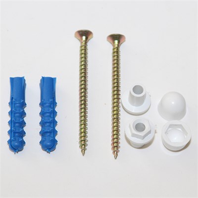 Крепеж для унитаза, колпачки "белое" бюджет (шуруп 5*70 с потайной гол.) (Тула) 518140