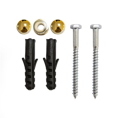 Крепеж для унитаза, колпачки "золото" (шуруп 6*70 шестигран.гол.) (Тула) 518138