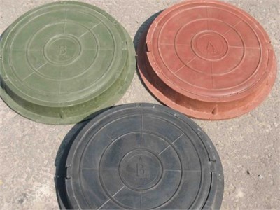 Люк канализ. полимерный 30 кН круглый черный (758х60 мм) 519574