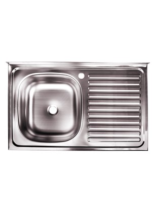 Мойка 80х50 (0,4) лев вып 1 1/2 Эконом (глуб. 13см) 310337