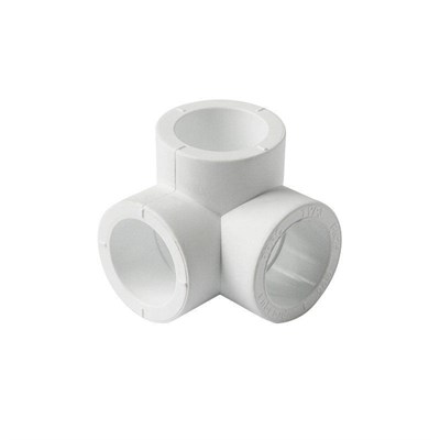 PP-R Тройник двухплоскостной Белый  25 879358