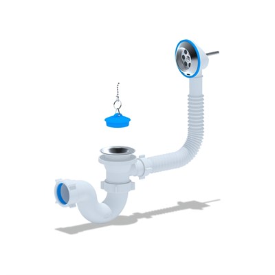 Обвязка на ванну 1 1/2*40 с вып. и переливом Ani Е150 АНИ пласт 350507