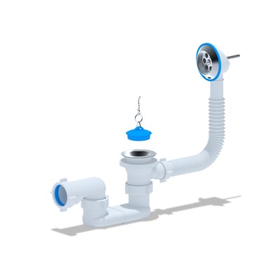 Обвязка на ванну 1 1/2*40 с вып. и переливом плоский  Ani Е050 АНИ пласт 520404