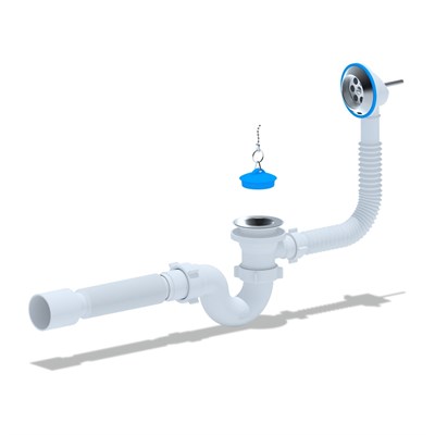 Обвязка на ванну 1 1/2*40 с вып. и переливом с гофрой Ani Е155 АНИ пласт 503091