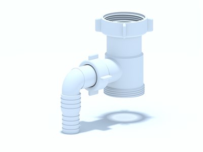 Отвод для стир. машины 1 1/2"*1 1/2 М110 АНИ пласт 500091