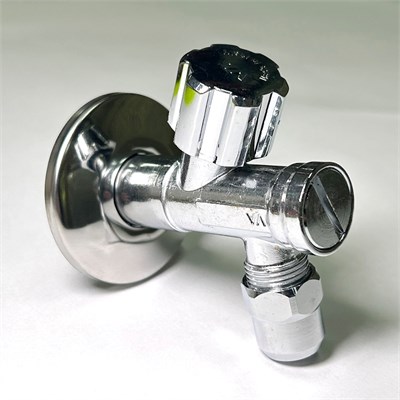 Вентиль Н-обж 1/2" х 10 мм (3/8") с фильтром для подключения бачков / смесителей 861182