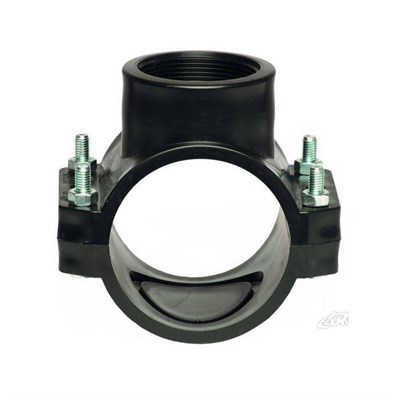 Седелка ПЭ с внут. труб. резьбой 90 - 1/2" 4 болта(обж.) POELSAN 00001519