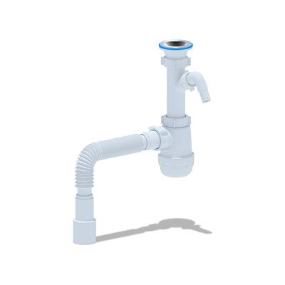 Сифон 1 1/2*40 Ani Грот с носиком, с гофрой 40*40х50 А1015 АНИ пласт 513878