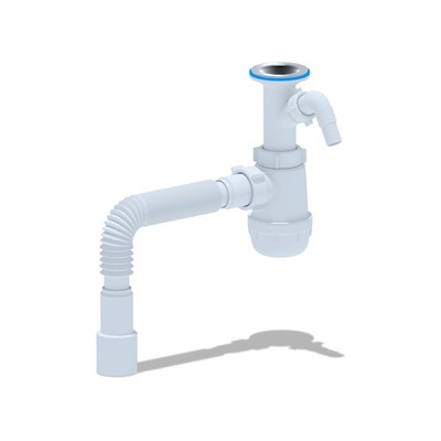 Сифон 1 1/2*40 Ani Грот с носиком, с гофрой А2015 АНИ пласт 503702