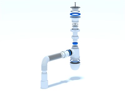 Сифон 1 1/2*40 Ani с гофрой 40*40*50 С0115 АНИ пласт 503419