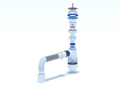 Сифон 1 1/2*40 Ani с гофрой 40*50 С0110 АНИ пласт 503427