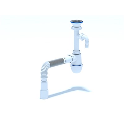 Сифон 1 1/2*40 Ani с носиком, с гофрой 40*40*50 C0315 АНИ пласт 504874